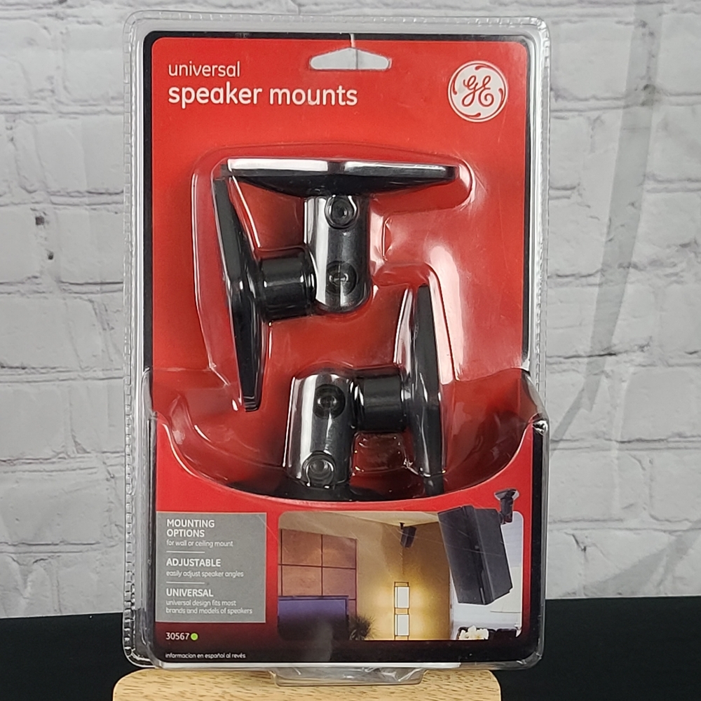 GE Universal Speaker Mounts Adjustable for  Wall or Ceiling